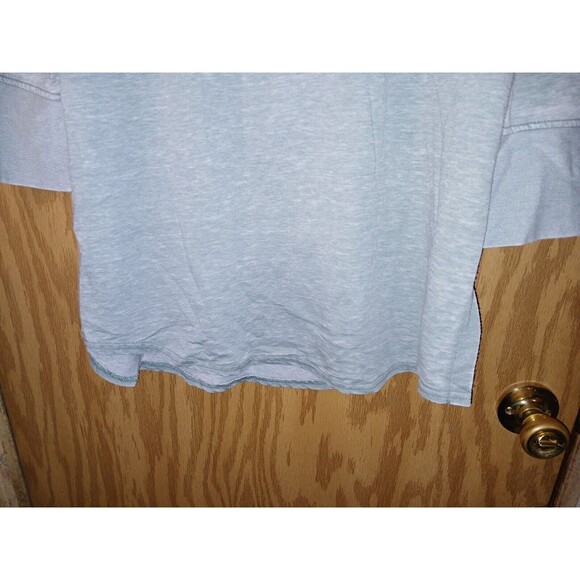 Jane And Delancy Top Women Size Medium Blue Metal Buttons Embellished Split Side - Picture 13 of 15